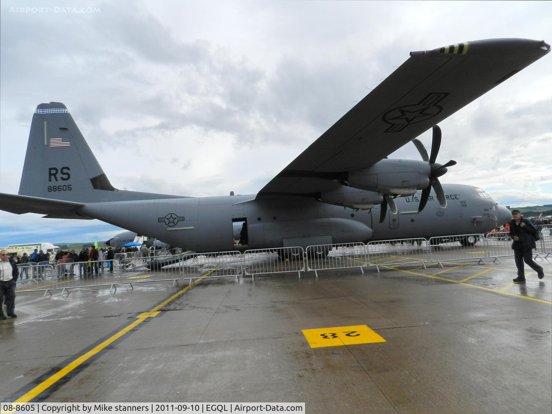 08-8605, 2008 Lockheed Martin C-130J-30 Super Hercules C/N 382-5615, 37AS Hercules in the static display at Leuchars airshow 2011