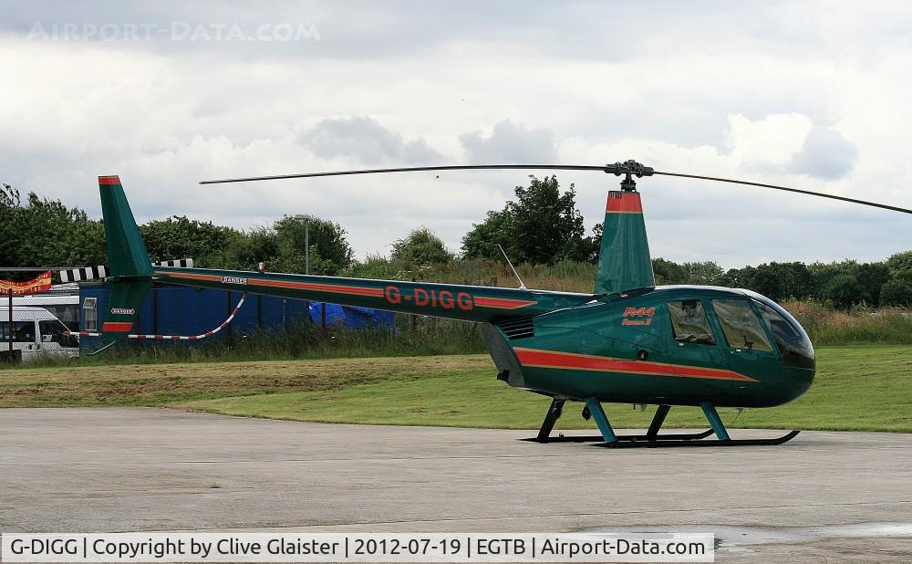 G-DIGG, 2007 Robinson R44 Raven II C/N 11904, Originally owned to and currently with, Thames Materials Ltd in December 2007.