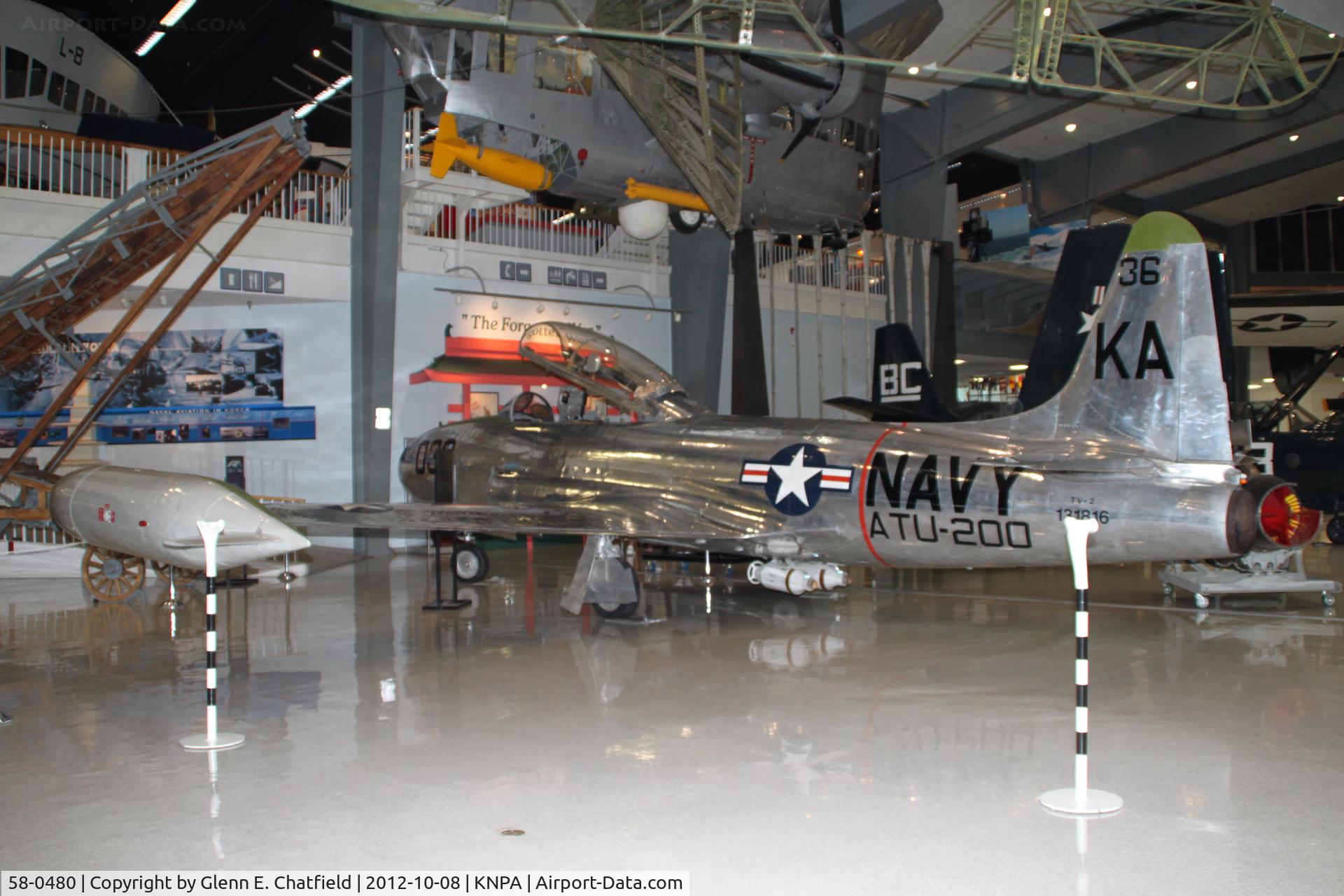 58-0480, 1951 Lockheed T-33B Shooting Star C/N 580-6650, Naval Aviation Museum