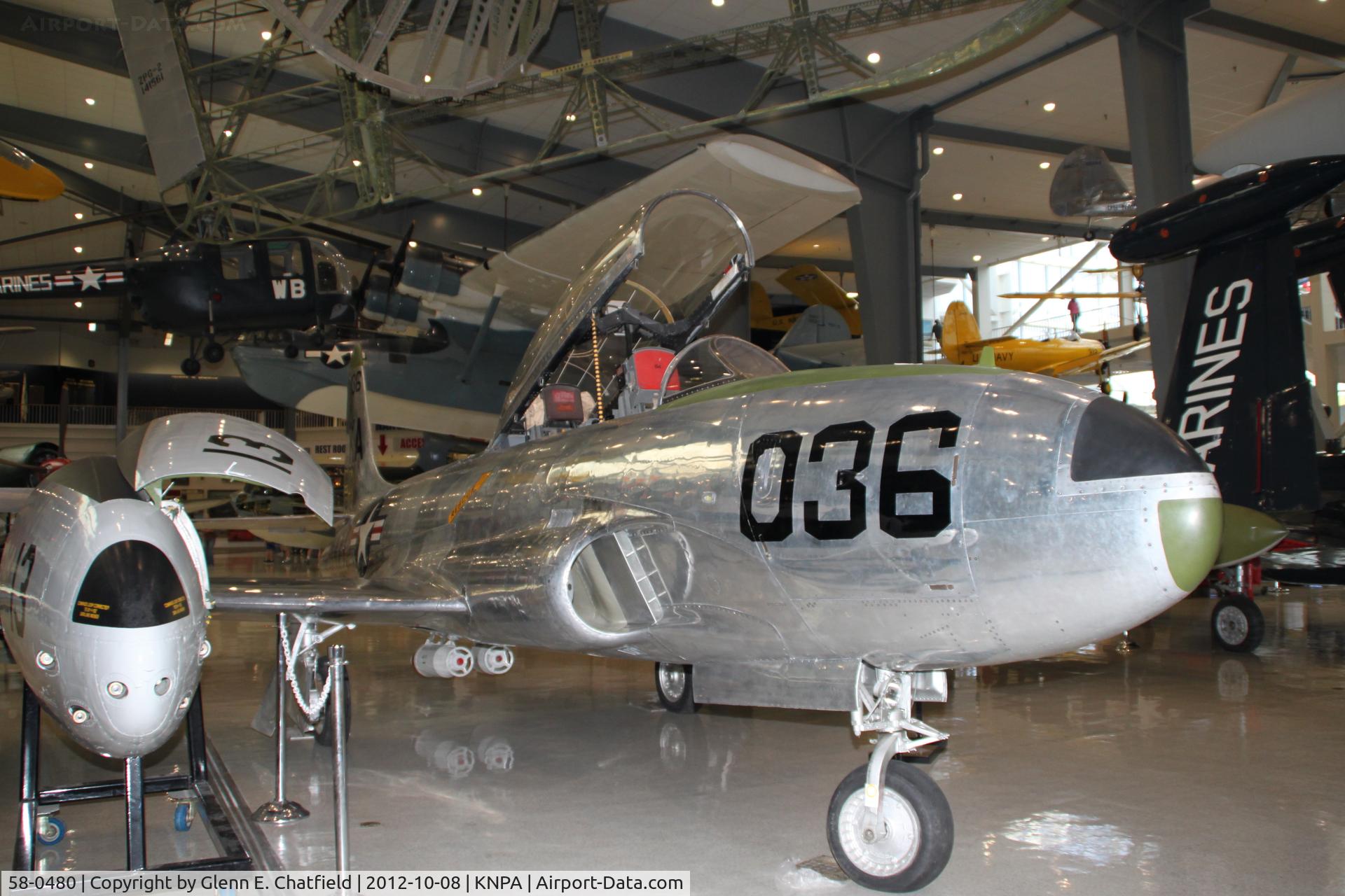 58-0480, 1951 Lockheed T-33B Shooting Star C/N 580-6650, Naval Aviation Museum