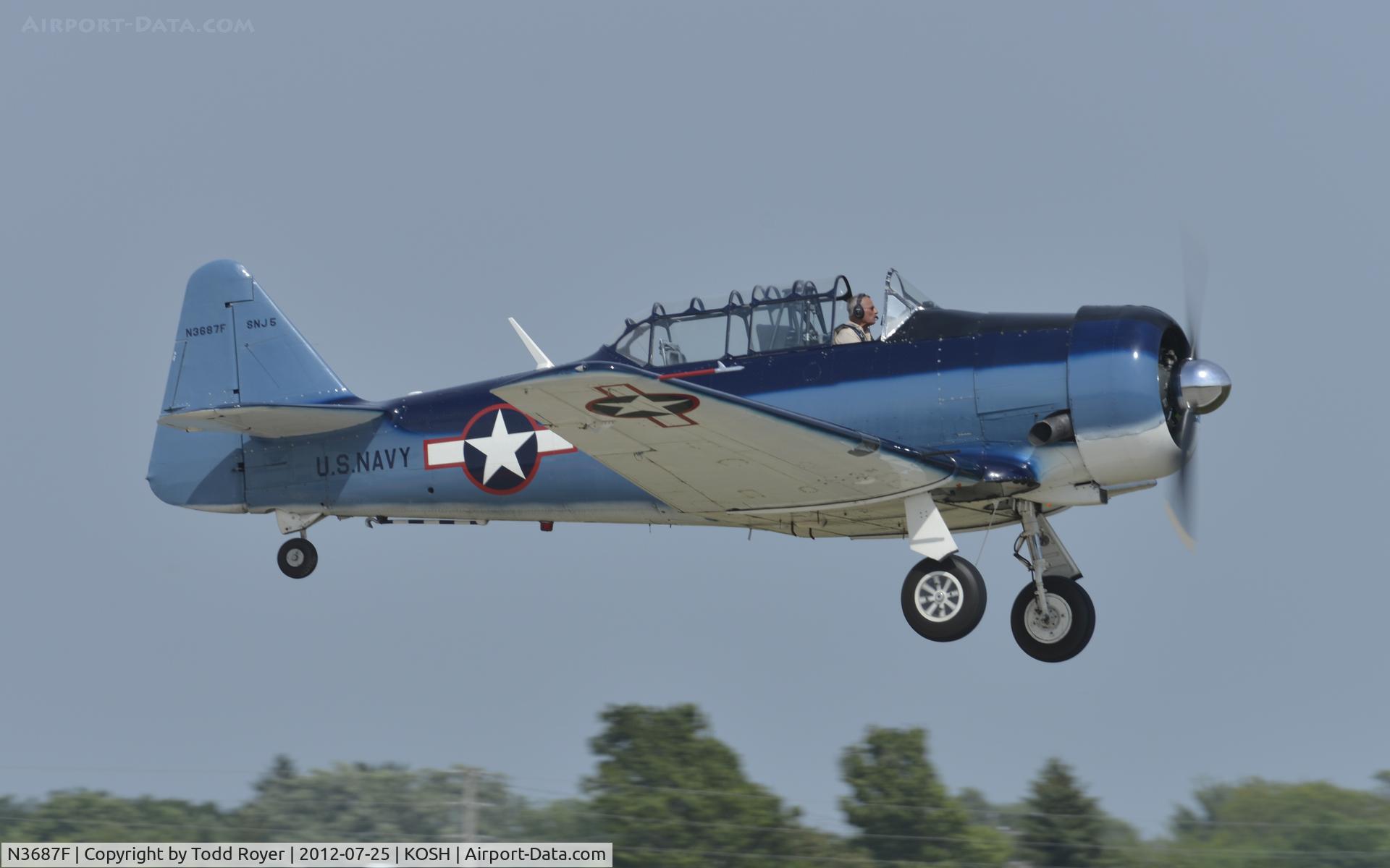 N3687F, 1958 North American SNJ-5 Texan Texan C/N 88-15902, Airventure 2012