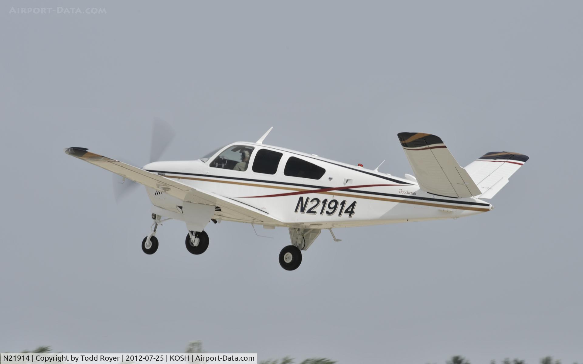 N21914, 1977 Beech V35B Bonanza C/N D-10078, Airventure 2012