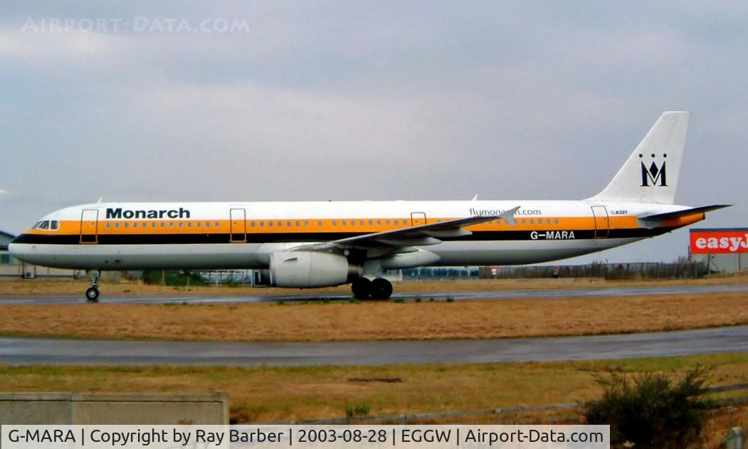 G-MARA, 1999 Airbus A321-231 C/N 983, Airbus A321-231 [0983] (Monarch Airlines) Luton~G 28/08/2003
