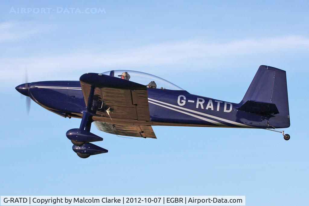 G-RATD, 2009 Vans RV-8 C/N PFA 303-13839, Vans RV-8. Hibernation Fly-In, The Real Aeroplane Club, Breighton Airfield, October 2012.