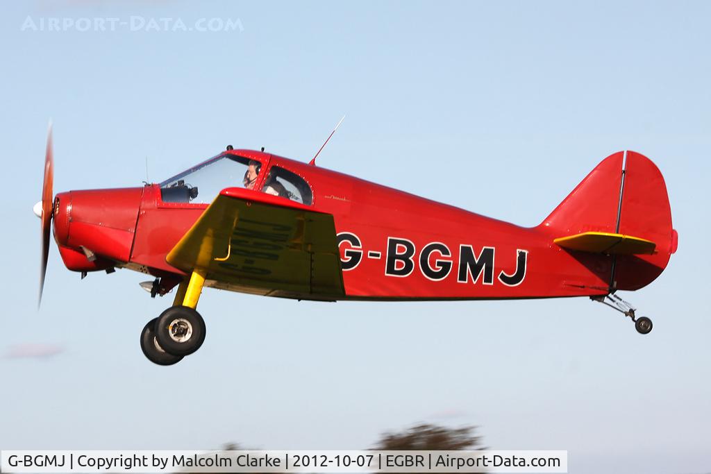 G-BGMJ, 1952 Gardan GY-201 Minicab C/N 12, Gardan GY-201 Minicab. Hibernation Fly-In, The Real Aeroplane Club, Breighton Airfield, October 2012.