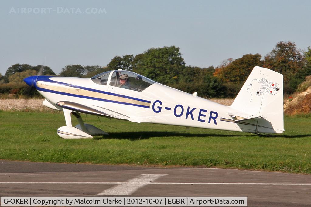 G-OKER, 2004 Vans RV-7 C/N PFA 323-14233, Vans RV-7. Hibernation Fly-In, The Real Aeroplane Company, Breighton Airfield, October 2012.