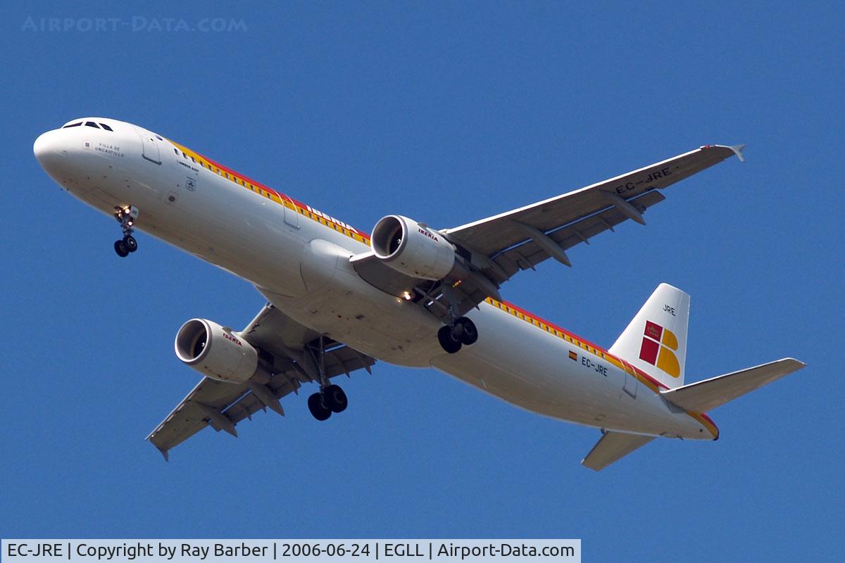 EC-JRE, 2006 Airbus A321-211 C/N 2756, Airbus A321-211 [2756] (Iberia) Home~G 24/06/2006