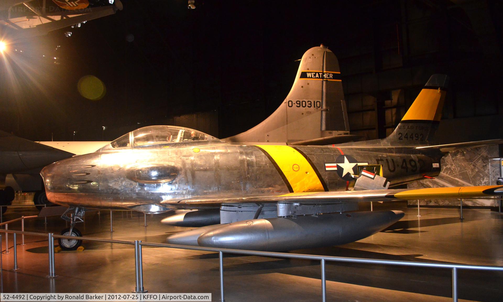 52-4492, 1952 North American RF-86F-30-NA Sabre C/N 191-88, AF Museum