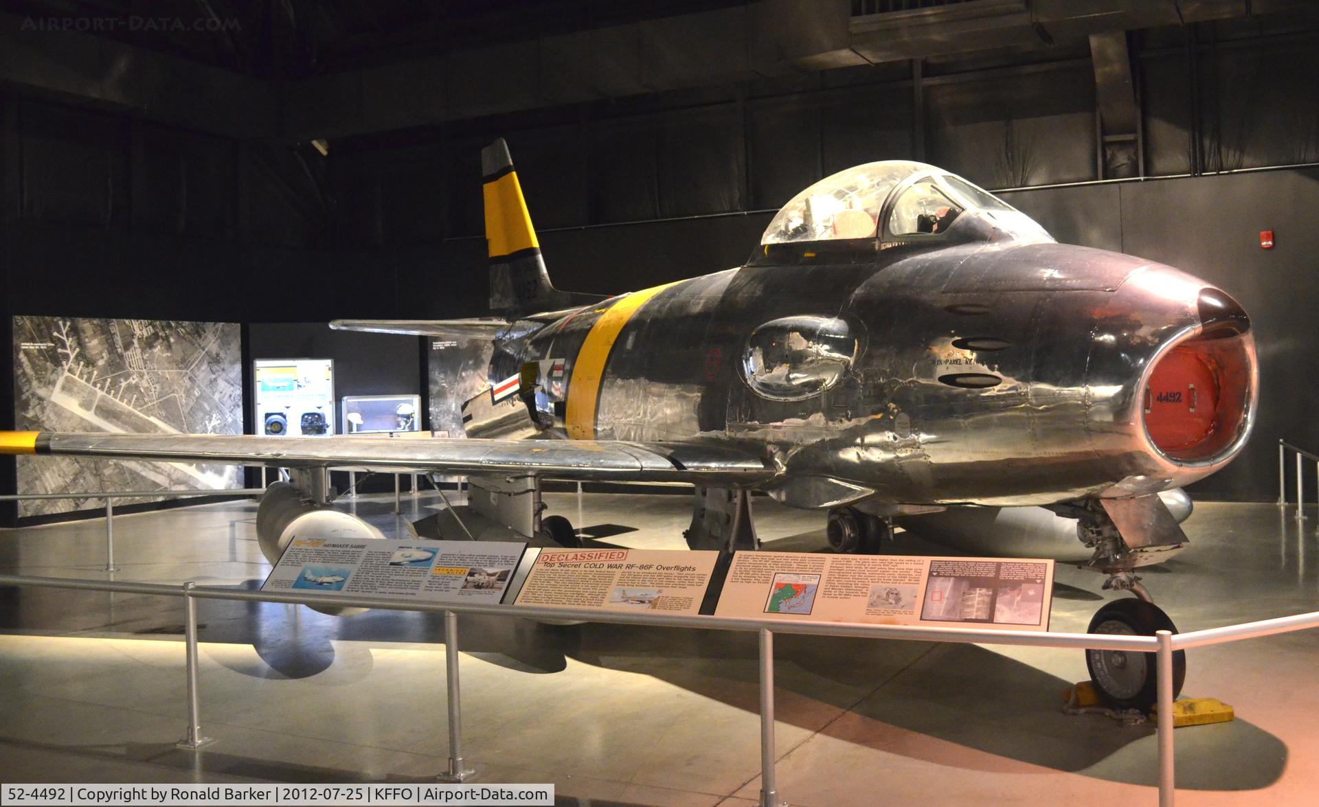 52-4492, 1952 North American RF-86F-30-NA Sabre C/N 191-88, AF Museum