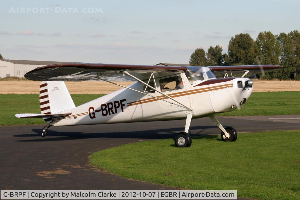 G-BRPF, 1946 Cessna 120 C/N 9902, Cessna 120. Hibernation Fly-In, The Real Aeroplane Club, Breighton Airfield, October 2012.