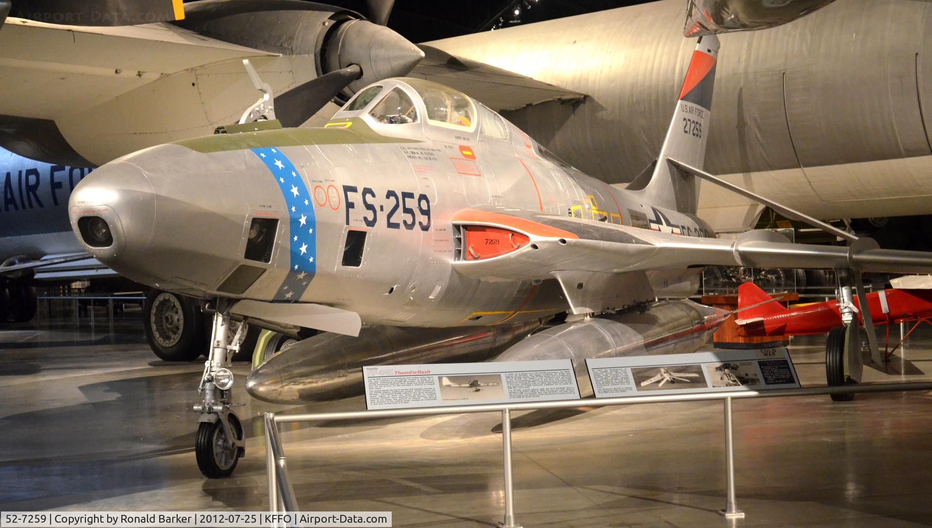 52-7259, Republic RF-84K-17-RE Thunderflash C/N 221, AF Museum
