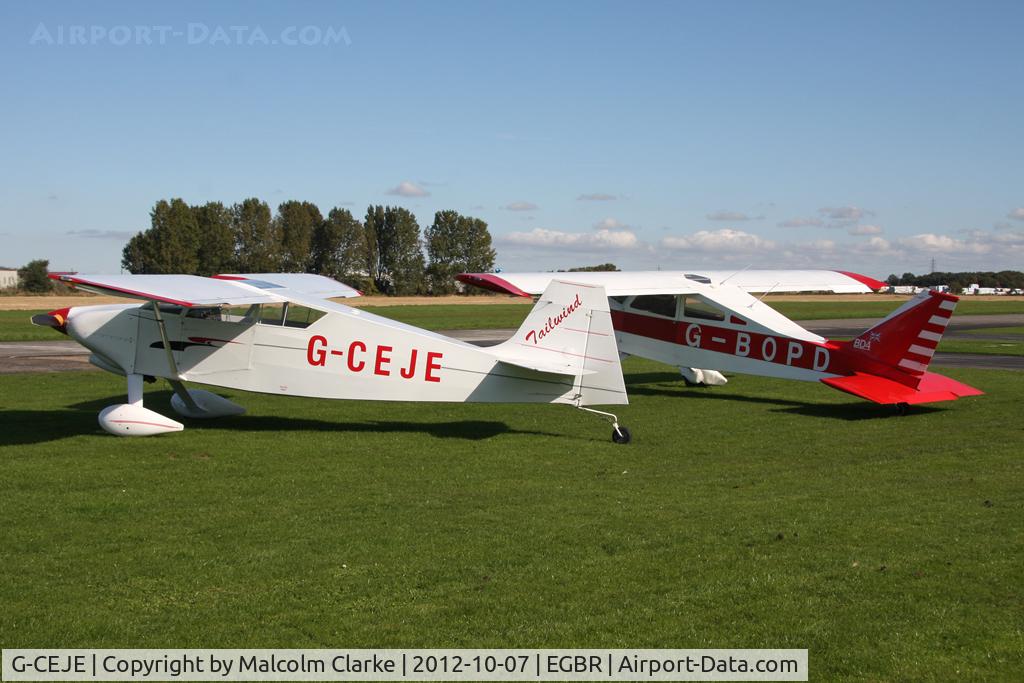 G-CEJE, 2007 Wittman W-10 Tailwind C/N PFA 031-14003, Wittman W-10 Tailwind. Hibernation Fly-In, The Real Aeroplane Club, Breighton Airfield, October 2012.
