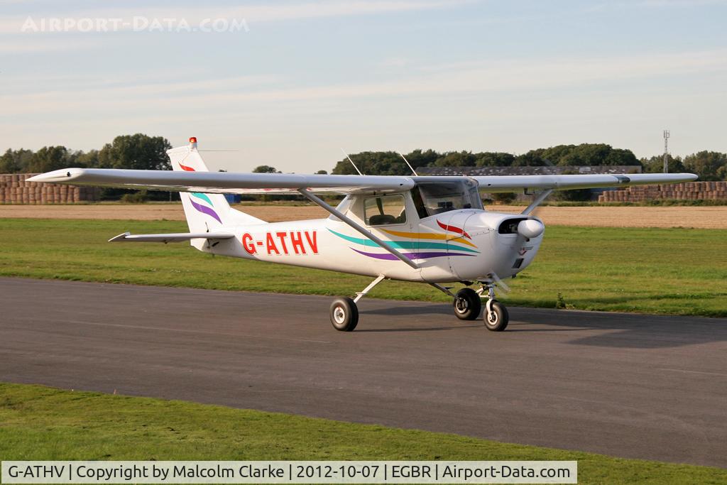 G-ATHV, 1966 Cessna 150F C/N 150-62019, Cessna 150F. Hibernation Fly-In, The Real Aeroplane Club, Breighton Airfield, October 2012.
