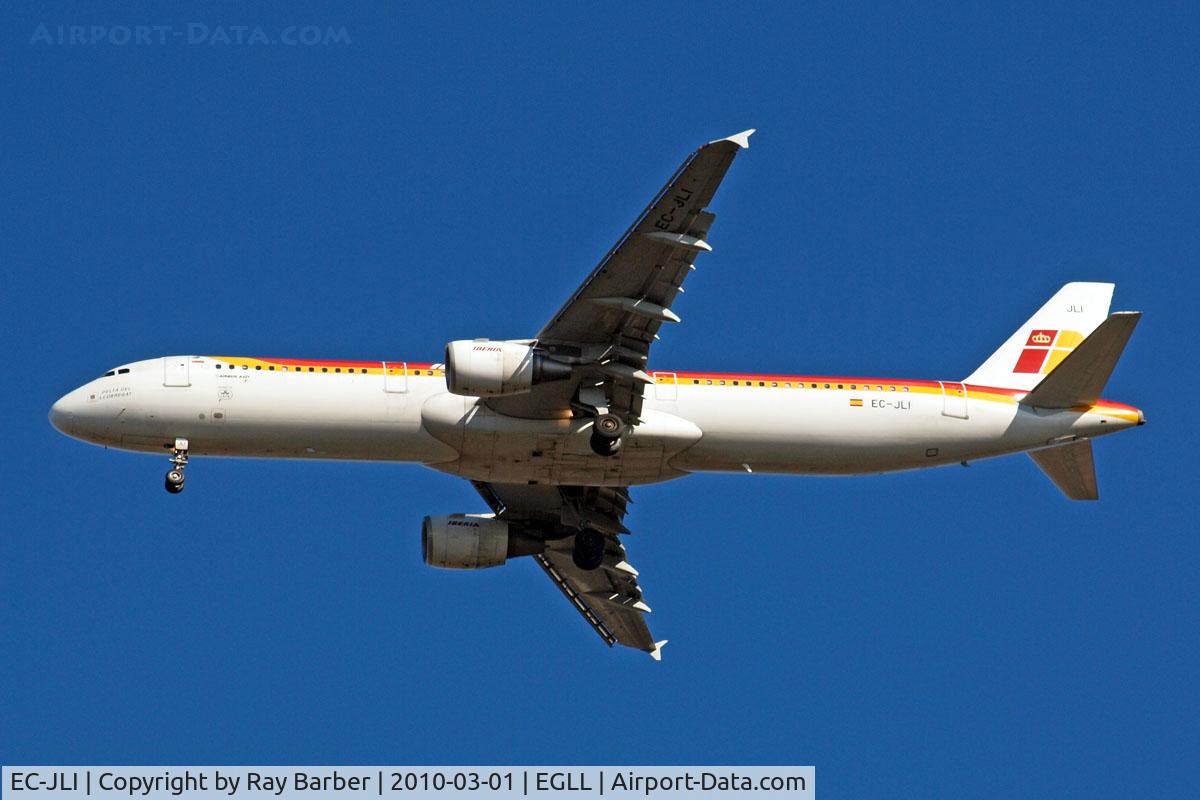 EC-JLI, 2005 Airbus A321-211 C/N 2563, EC-JLI  Airbus A321-211 [2563] (Iberia) Home~G 01/03/2010