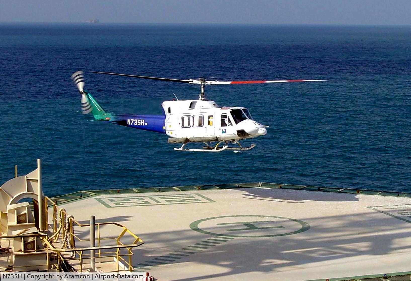N735H, 1991 Bell 212 C/N 35046, Persian Gulf-Saudi sector