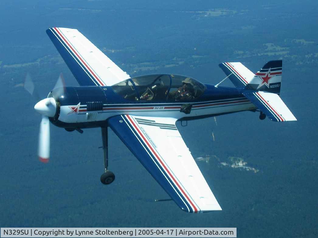 N329SU, 1994 Sukhoi Su-29 C/N 77-03, N329SU returning from an aerobatic contest in Louisiana