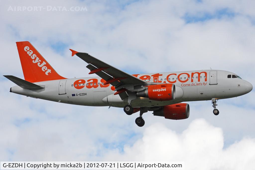 G-EZDH, 2008 Airbus A319-111 C/N 3466, Landing
