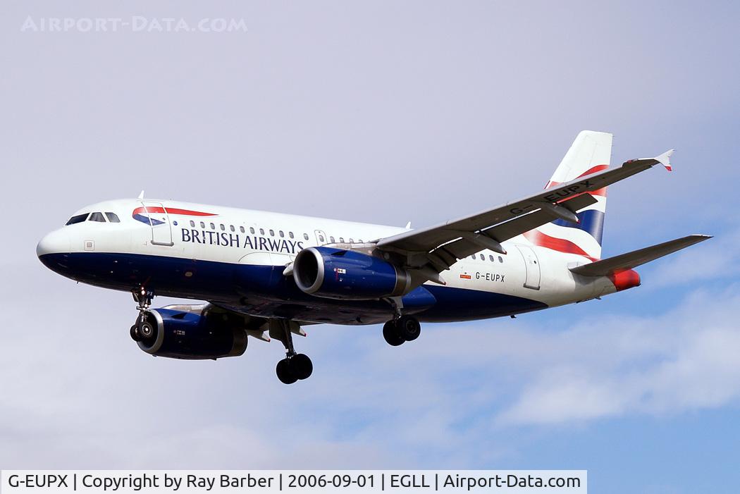 G-EUPX, 2001 Airbus A319-131 C/N 1445, Airbus A319-131 [1445] (British Airways) Heathrow~G 01/09/2006