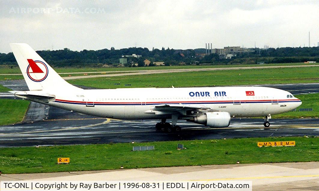 TC-ONL, 1979 Airbus A300B4-103 C/N 087, Airbus A300B4-103 [087] (Onur Air) Dusseldorf~D 31/08/1996. Image taken from a slide.