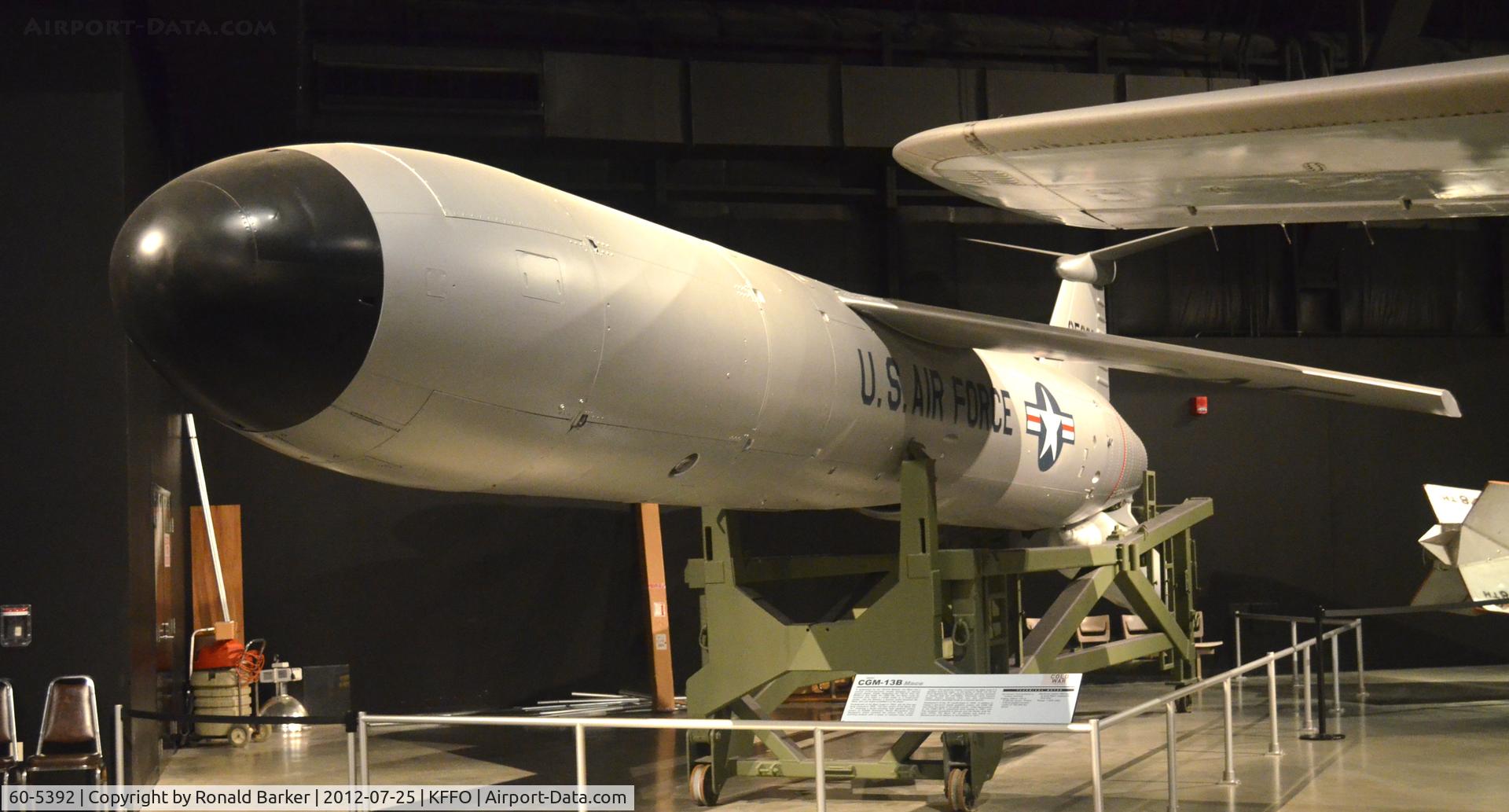 60-5392, 1960 Martin TM-76/CGM-13B Mace C/N Not found 60-5392, AF Museum