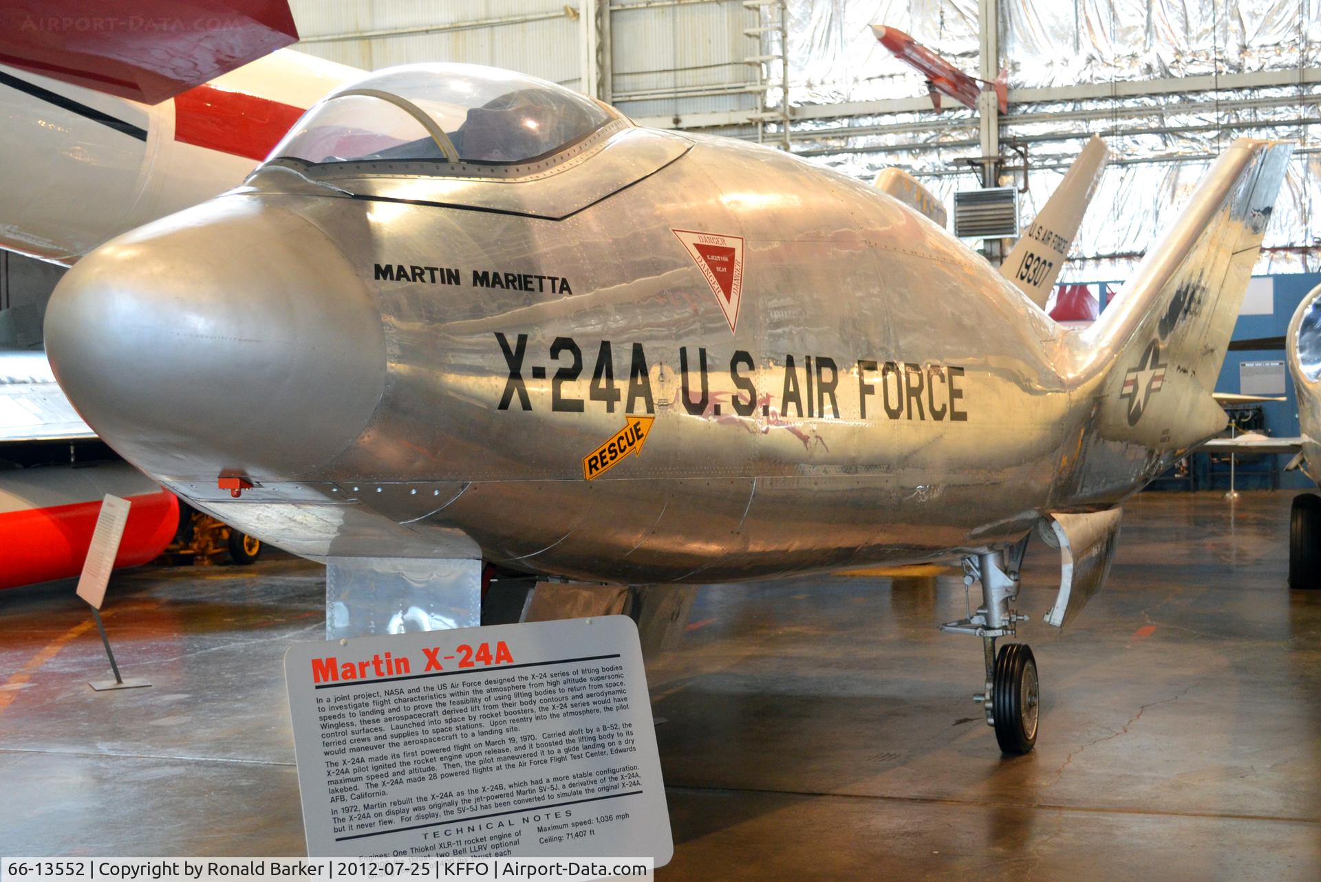 66-13551, Martin Marietta X-24A (SV-5J) C/N 2, AF Museum  an SV-5J shown as 66-13351