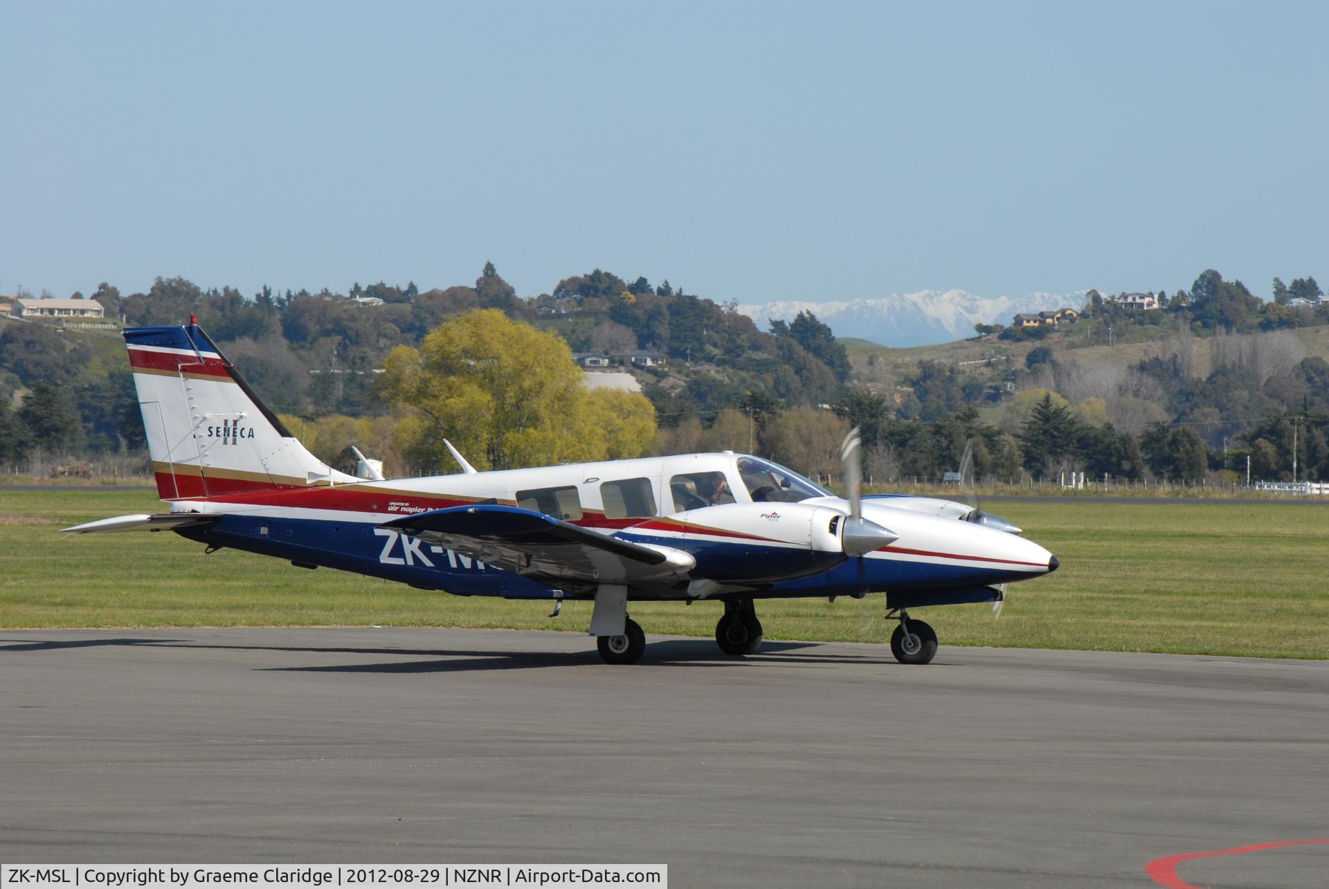 ZK-MSL, 1997 Piper PA-34-200T C/N 34-7770224, Owned by Air Napier Ltd and based at the Hawke's Regional Airport Napier NZNR