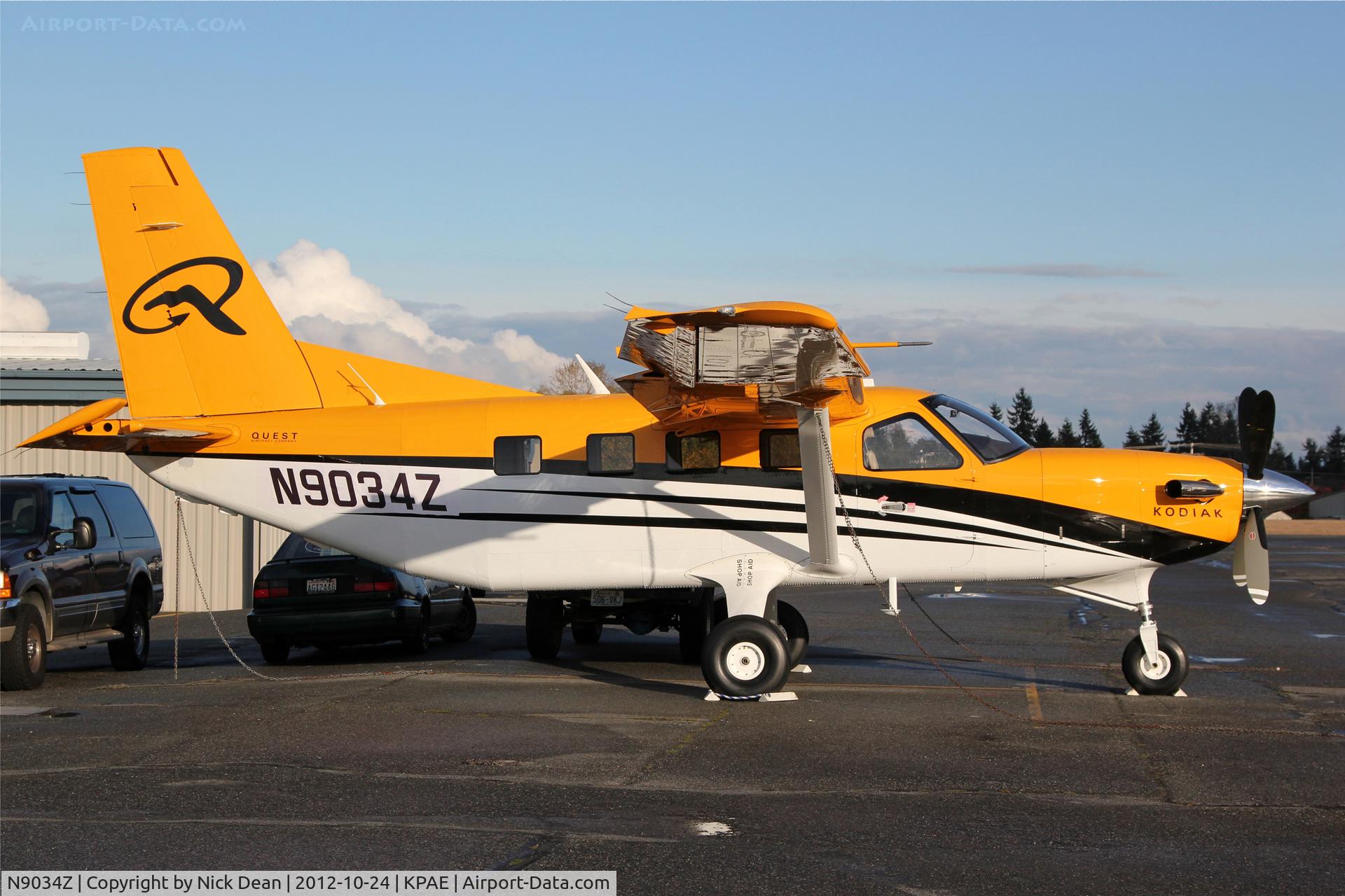 N9034Z, 2012 Quest Kodiak 100 C/N 100-0080, KPAE/PAE Another new and freshly painted Kodiak at Sunquest Air Specialties and carrying N80KQ under the temp sticker reg.
