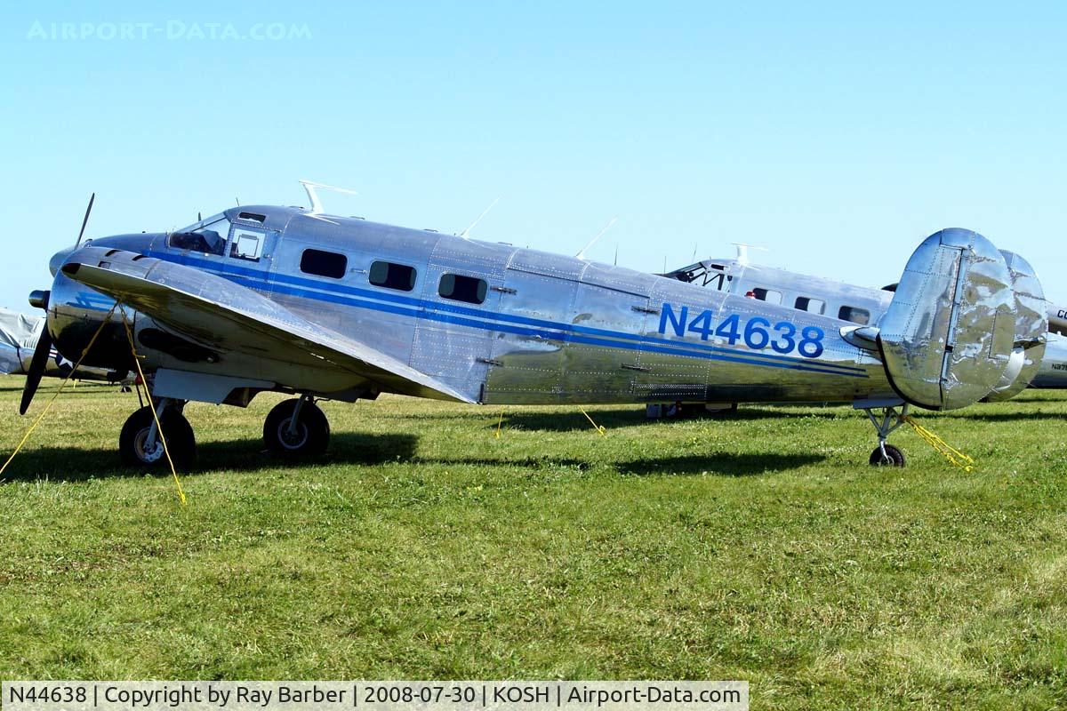 N44638, 1946 Beech D18S C/N A-45, Beech D18S [A-45] Oshkosh~N 30/07/2008