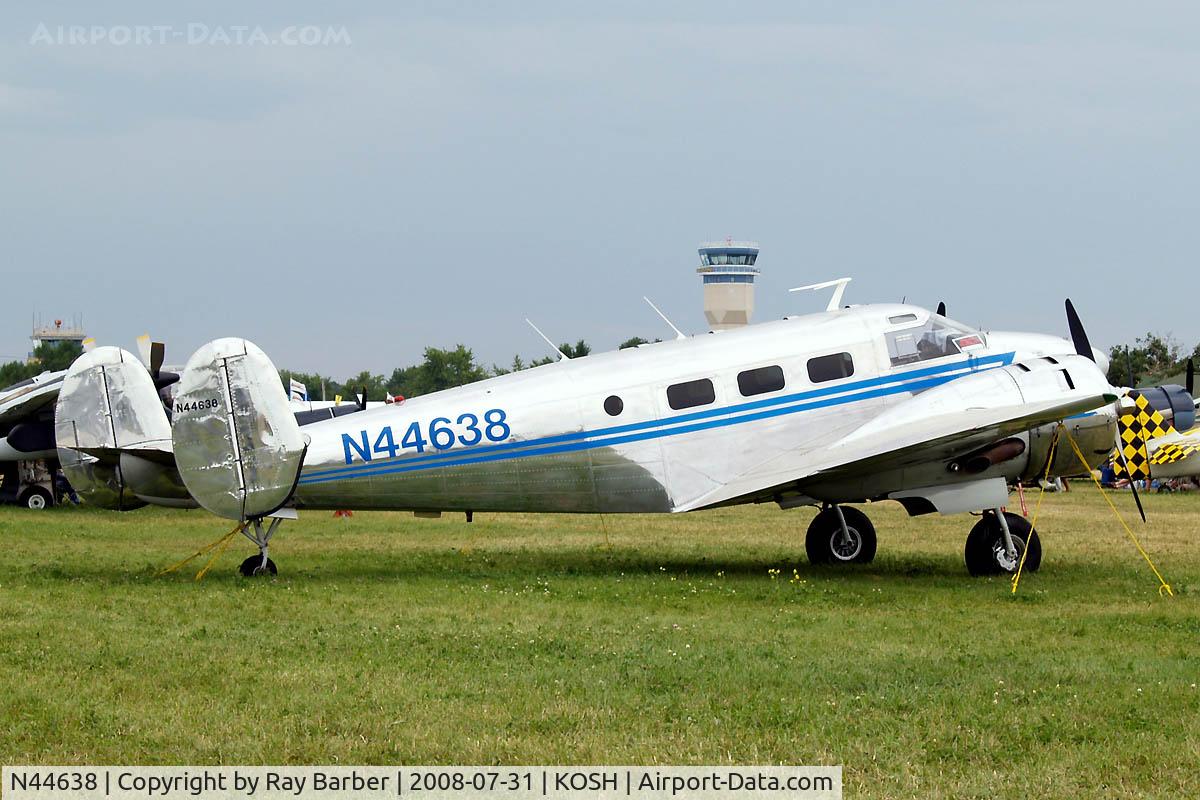 N44638, 1946 Beech D18S C/N A-45, Beech D18S [A-45] Oshkosh~N 31/07/2008