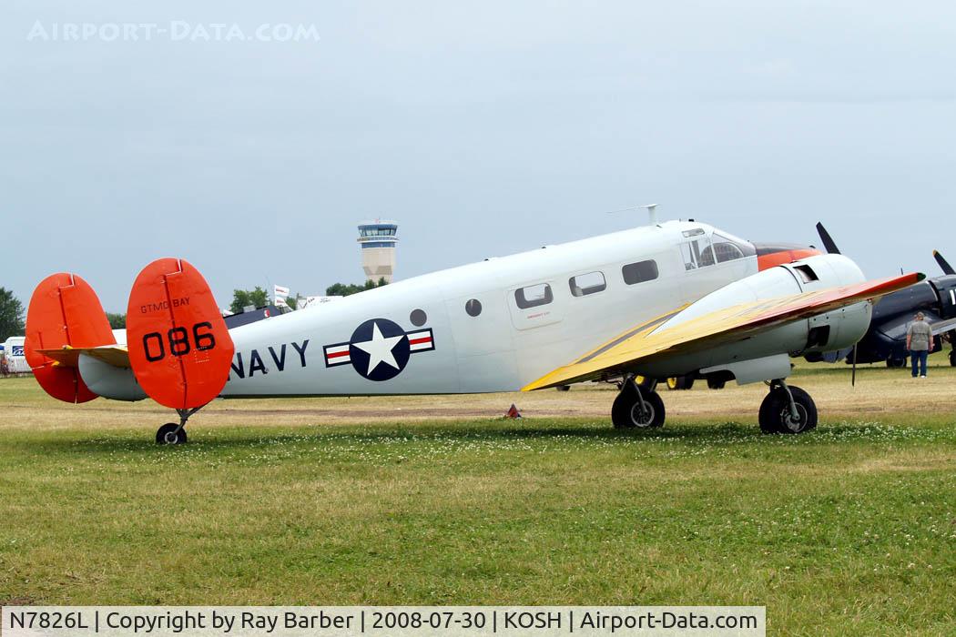 N7826L, 1951 Beech TC-45G C/N AF-86, Beech TC-45G Expeditor [AF-86] Oshkosh~N 30/07/2008