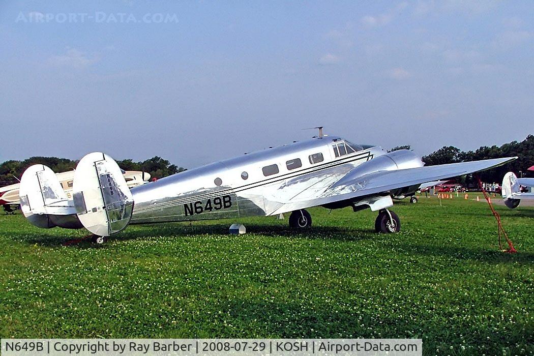N649B, 1948 Beech D18S C/N A-454, Beech D18S [A-454] Oshkosh~N 29/07/2008