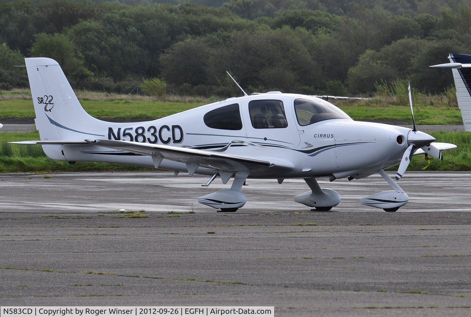N583CD, 2006 Cirrus SR22 GTS C/N 1809, Sleek Cirrus SR22 GTS. Regular visitor to Swansea Airport.
