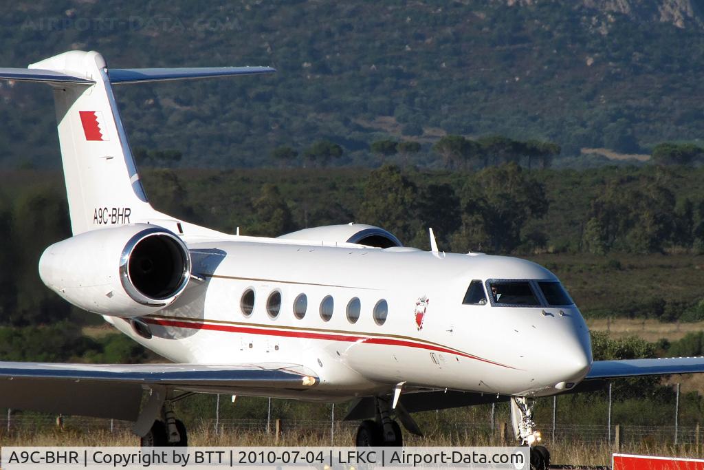 A9C-BHR, 2008 Gulfstream 450 (IVSP) C/N 4156, Bahrain Royal Flight landing in 18