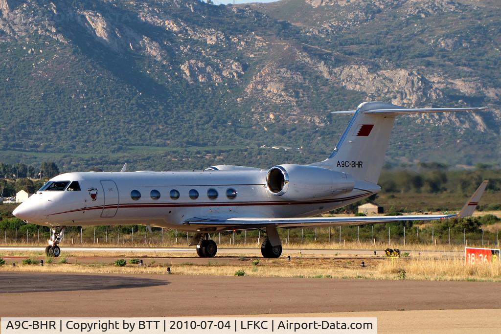 A9C-BHR, 2008 Gulfstream 450 (IVSP) C/N 4156, Bahrain Royal Flight landing in 18