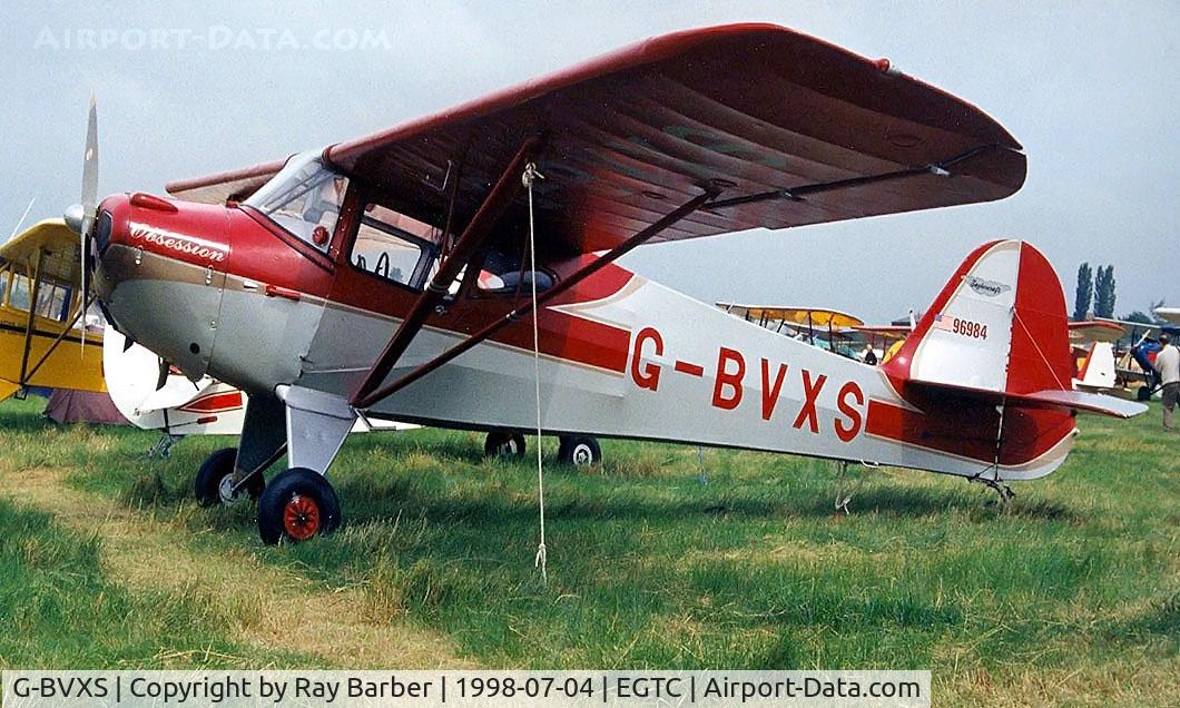 G-BVXS, 1946 Taylorcraft BC-12D Twosome C/N 9284, Taylorcraft BC-12D [9284] Cranfield~G 04/07/1998