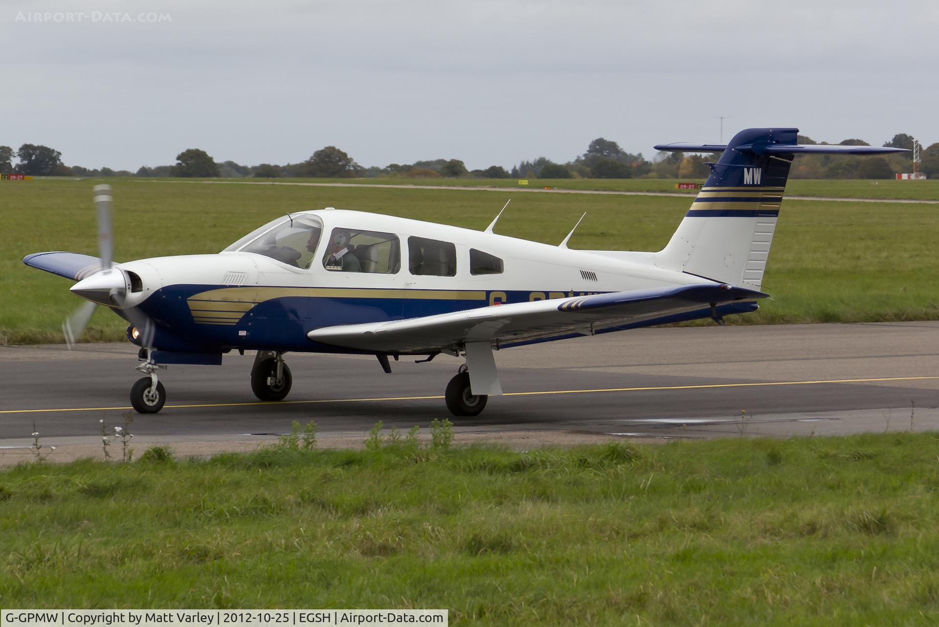 G-GPMW, 1980 Piper PA-28RT-201T Turbo Arrow IV Arrow IV C/N 28R-8031041, Arriving at SaxonAir.