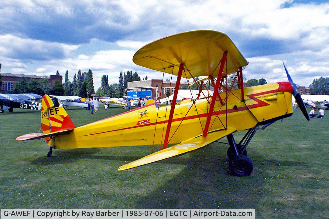 G-AWEF, 1947 Stampe-Vertongen SV-4C(G) C/N 549, Stampe SV.4C [549] Cranfield~G 06/07/1985