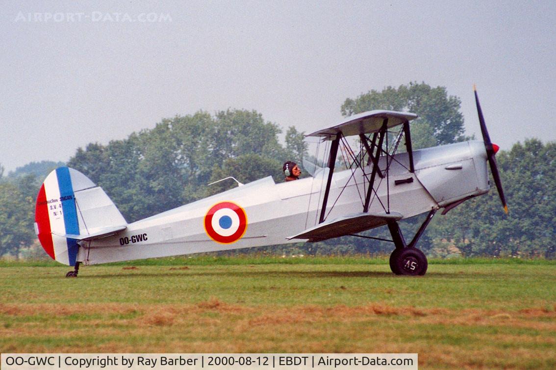 OO-GWC, Stampe-Vertongen SV-4C C/N 1, SNCAN Stampe SV.4A [1] Schaffen -Diest~OO 12/08/2000