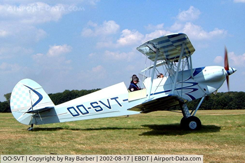 OO-SVT, Stampe-Vertongen SV-4A C/N 9, SNCAN Stampe SV.4E [9] Schaffen -Diest~OO 17/08/2002