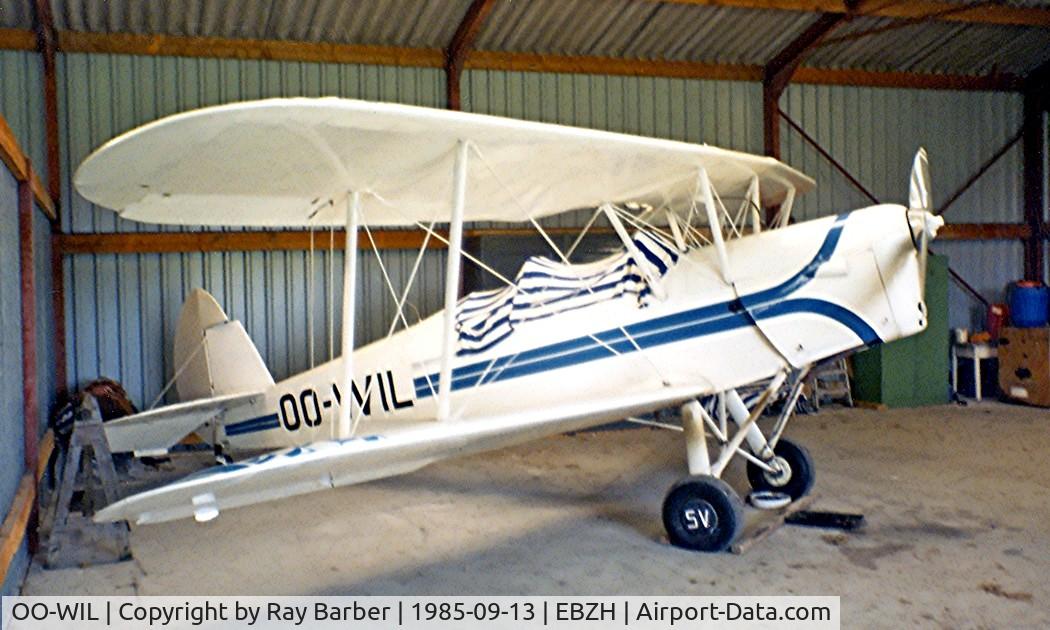 OO-WIL, Stampe-Vertongen SV-4B C/N 1184, Stampe SV.4B [1184] Kiewit-Hasselt~OO 13/09/1985. Image taken from a slide.