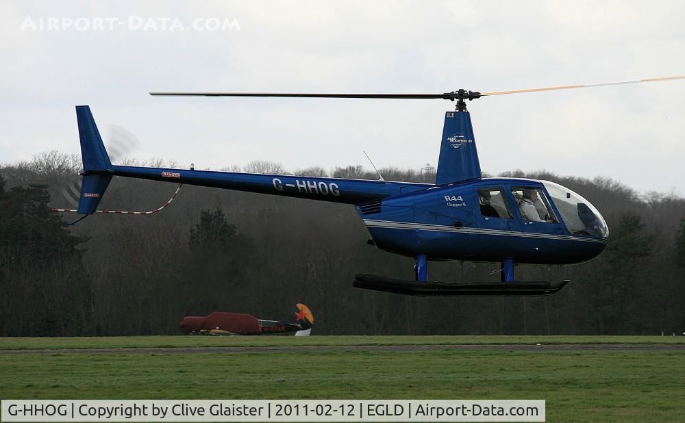 G-HHOG, 2004 Robinson R44 Clipper II C/N 10584, Originally owned to, Longmint Properties Ltd in February 2005 and currently with, FAST Helicopters Ltd since January 2007. De-registered 2012-09-05 to N4783R