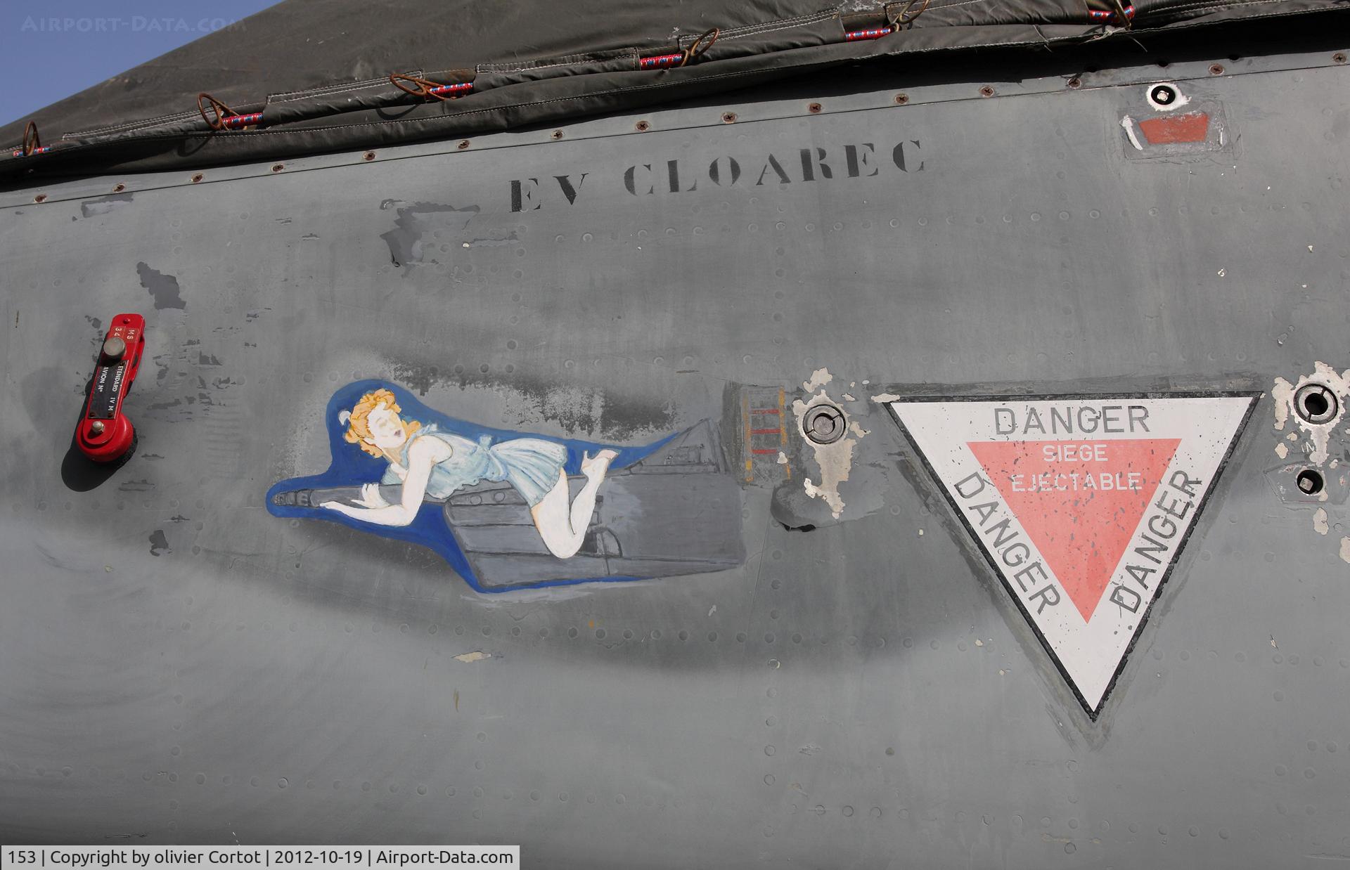 153, Dassault Etendard IV.PM C/N 53, Aircraft nose-art, Musée aéronautique d'Orange, France