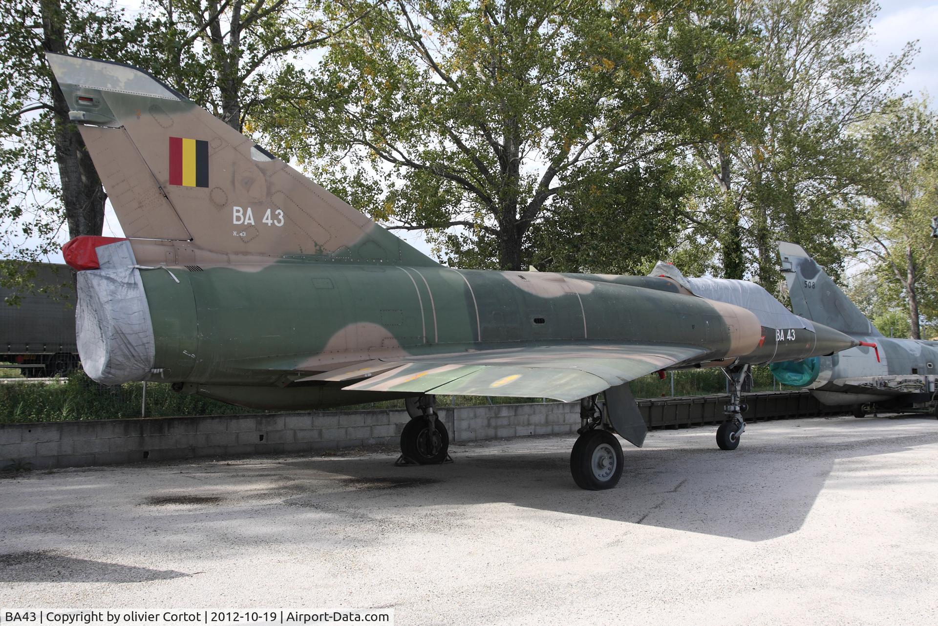BA43, SABCA Mirage 5BA C/N 43, now complete again, Musée aéronautique d'Orange, France