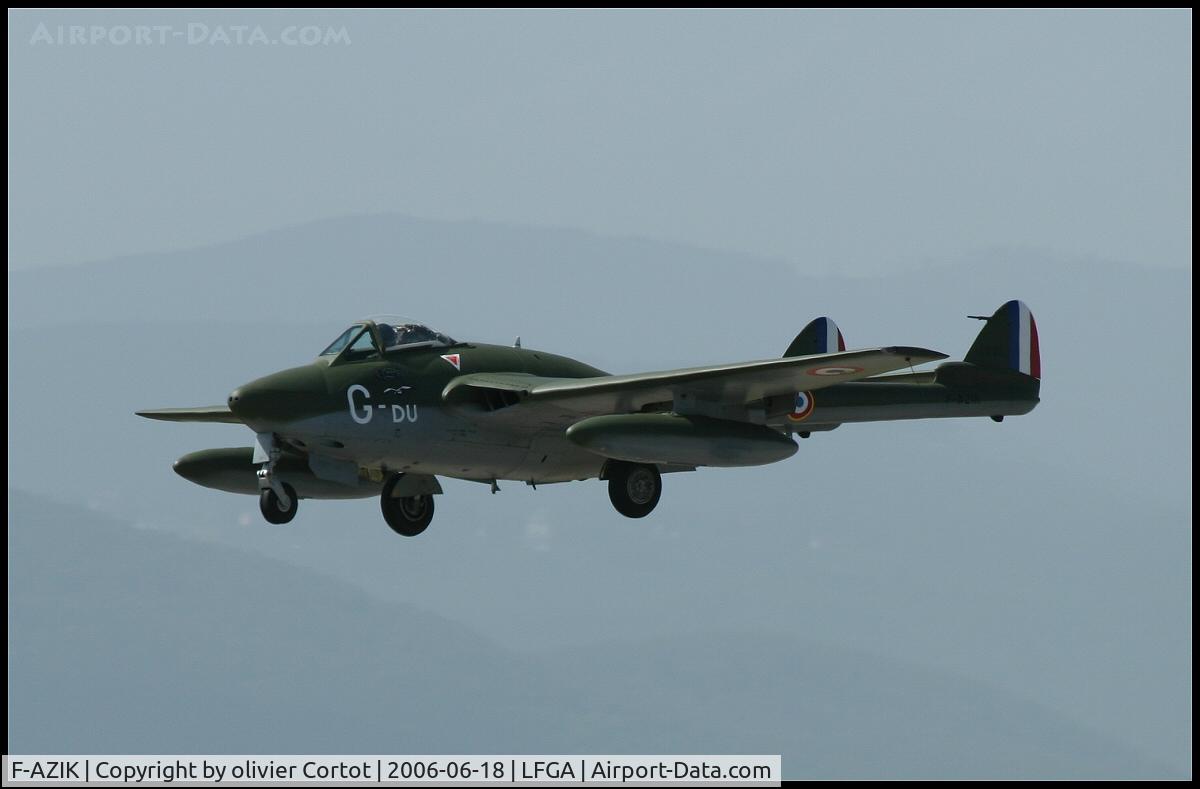 F-AZIK, De Havilland (FFA) Vampire FB.6 (DH-100) C/N 700, Colmar airshow 2006