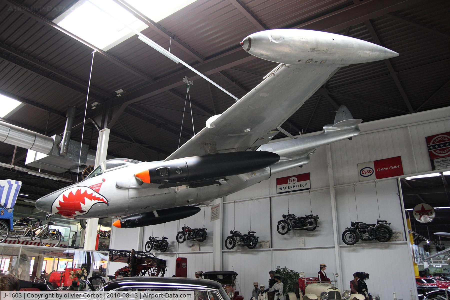 J-1603, De Havilland (F+W Emmen) DH-112 Venom FB.50 C/N 813, Sinsheim museum