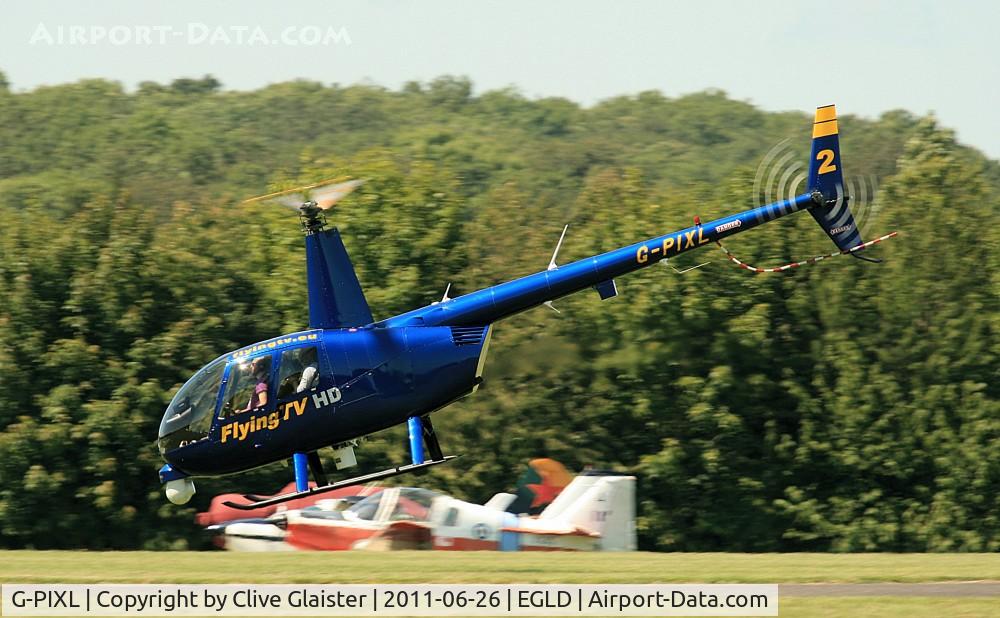 G-PIXL, 2006 Robinson R44 Raven II C/N 11221, Originally owned to and currently with, Flying TV Ltd in July 2006.