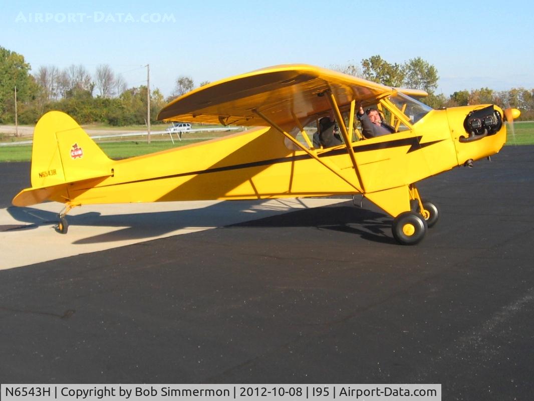 N6543H, 1946 Piper J3C-65 Cub C/N 19735, Going out for the evening over Hardin County, Ohio.