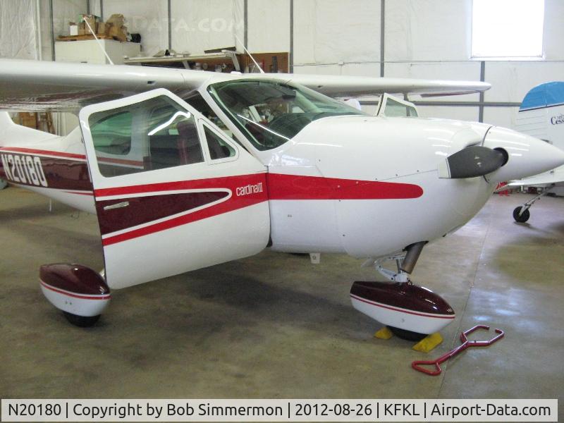 N20180, 1977 Cessna 177B Cardinal C/N 17702641, Gorgeous Cardinal in the hanger at Franklin, PA.