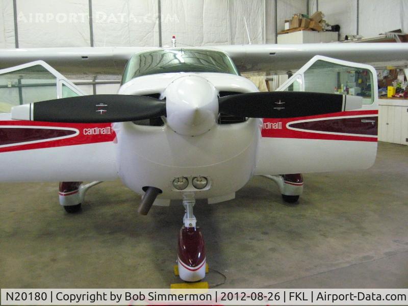 N20180, 1977 Cessna 177B Cardinal C/N 17702641, Gorgeous Cardinal in the hanger at Franklin, PA.