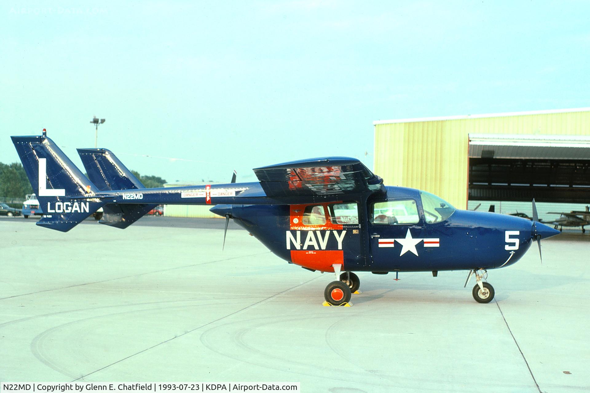 N22MD, 1966 Cessna 337B Super Skymaster C/N 337-0590, on Planemasters' ramp, pretending to be a warbird